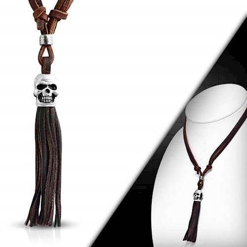 Leather Necklace Skull Leather Necklace Skull