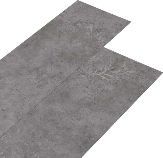 Selvheftende PVC Gulvplanker 30,5 x 61 cm 28 pcs PVC Betonggrå Selvheftende PVC Gulvplanker 30,5 x 61 cm 28 pcs PVC Betonggrå
