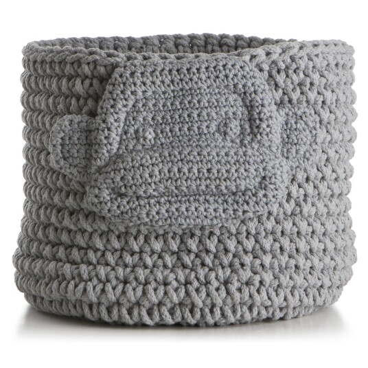 Enjoy Design Kurv strikket grå "ape" H:30 Ø:30cm Enjoy Design Kurv strikket grå "ape" H:30 Ø:30cm