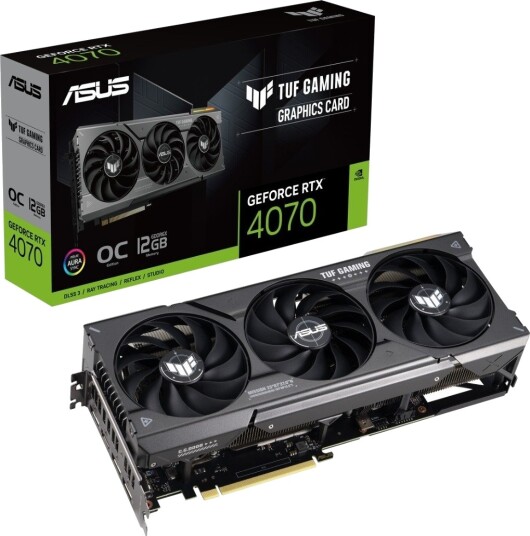 Asus GeForce RTX 4070 TUF Gaming OC 12GB - 12GB - Grafikkort