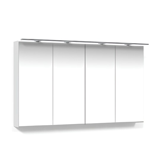 Macro Design Crown Speilskap Rampe-belysning med 4 dør Hvit / 120cm Macro Design Crown Speilskap Rampe-belysning med 4 dør Hvit / 120cm
