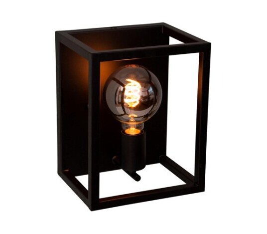 Lisboa Vegglampe Enkel E27 Sort/Messing