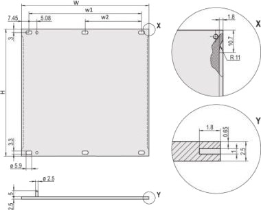Schroff Frontpanel Emc 6U 84Hp Rack 30846771