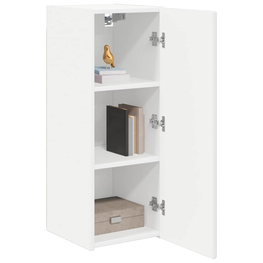 TV Veggskap Veggmontert Hvit 30 x 31 x 80 cm Konstruert tre