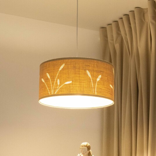 Maco Design Boho Auris hengelampe beige Ø 40 cm tekstil