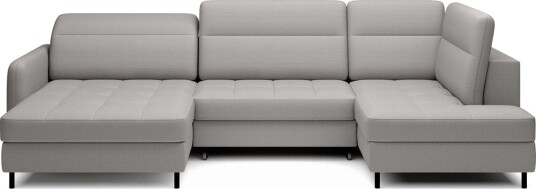 Berrto Sofa med Divan og Sjeselong 5 seters   Lysgrå