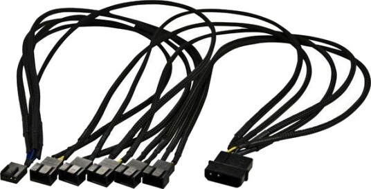Akasa Flexa FP5 Viftestrømsplitter 4-Pins Molex 0,45 M Sort Akasa Flexa FP5 Viftestrømsplitter 4-Pins Molex 0,45 M Sort