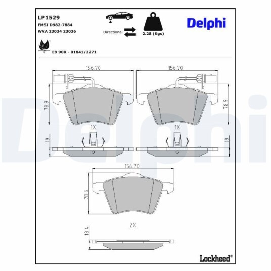 Bremseklosser DELPHI LP1529 Bremseklosser DELPHI LP1529
