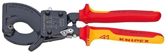 Knipex 9536 VDE Kabelsax 250mm med Skralleprinsipp