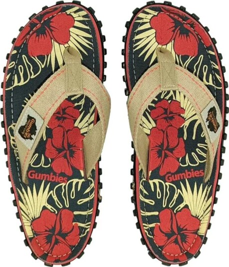 Gumbies Unisex Islander 45, Denim Hibiscus Gumbies Unisex Islander 45, Denim Hibiscus