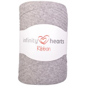  Infinity Hearts Ribbon Stoffgarn 04 Lysegrå