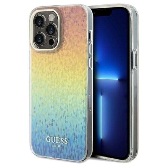 Guess Mobildeksel iML Fasettert Speil Disco Rainbow for iPhone 13 Pro Max