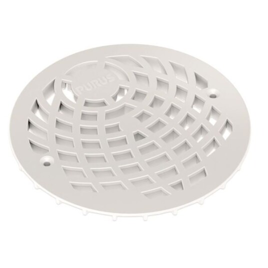 Purus Sil avløpsrist Ø150mm i hvit plast uten uttak