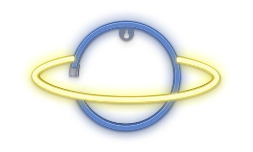Forever Light Neon LED-Light Saturn battery + USB FLNE11, Yellow/Blue Forever Light Neon LED-Light Saturn battery + USB FLNE11, Yellow/Blue