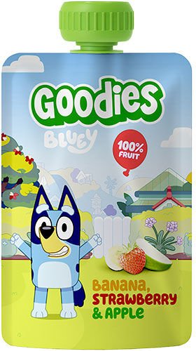 Goodies Bluey banan jordbær & eple smoothie 100 gr