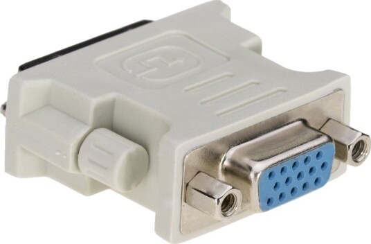 Akyga Ak Ad 12   Video Adapter   Dvi I Hann Til 15 Pin D Sub Db 15 Hunn   Tommelskruer   Hvit