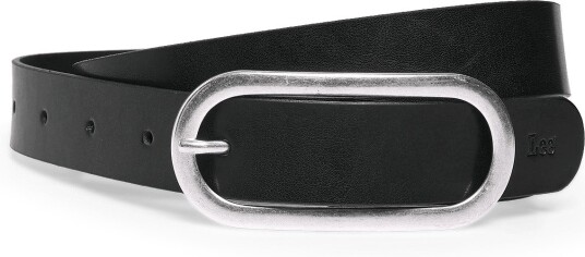 Lee Jeans Oval Buckle Belt   Black   85 x 00