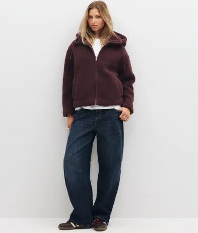 Only - Brun - Onlaspen Hood Teddy Jacket Cc Otw