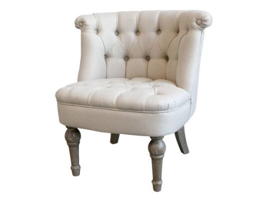 Chic Antique Fransk Lænestol i hørstof 41320-30