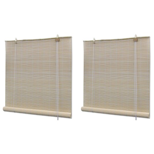 vidaXL Rullegardiner naturlig bambus 2 stk 120x160 cm