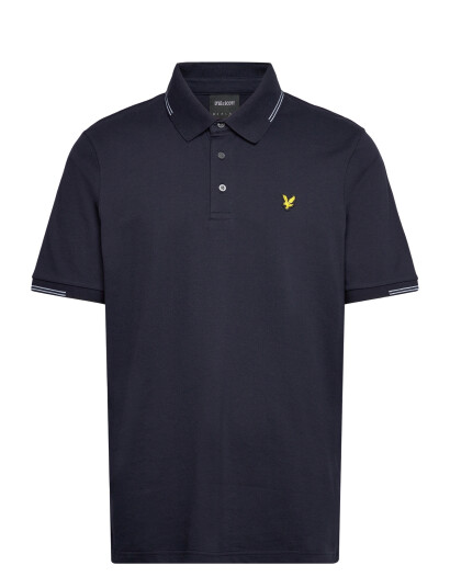Lyle & Scott Fine Tipped Polo Shirt   Navy   M