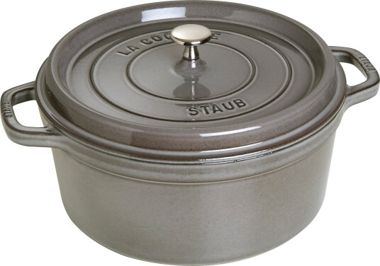 Staub Rund gryte 6,7 L Grå 1721249-02-0 1721248-03-0 Staub Rund gryte 6,7 L Grå 1721249-02-0 1721248-03-0