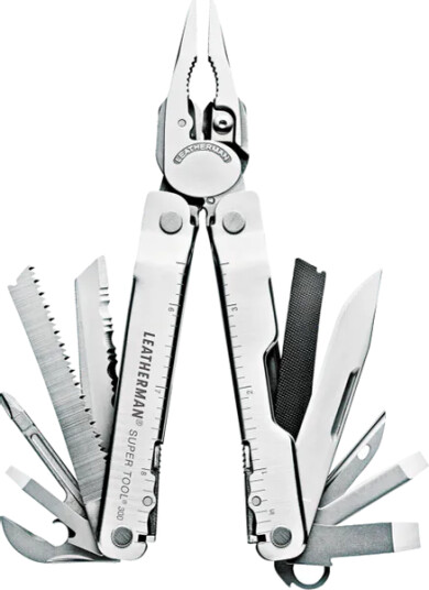 Leatherman Supertool 300 Multiverktøy med Canvastaske - Rustfritt Stål, 19 Funksjoner