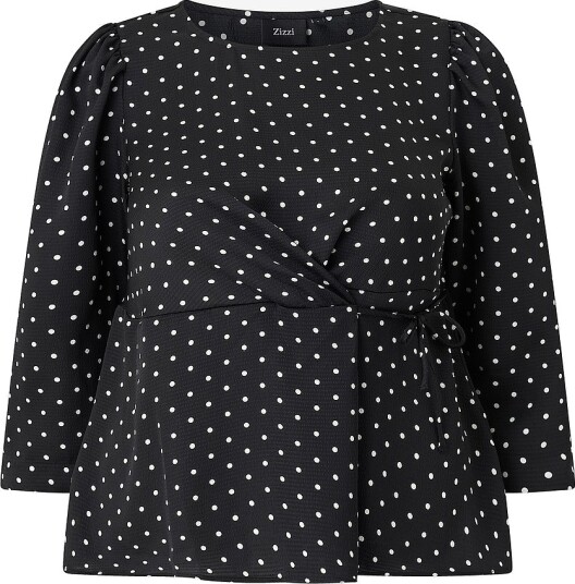 Zizzi   Bluse mUfida 3/4   Svart