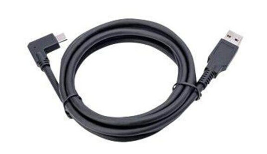 Jabra USB A-USB C 2.0 Vinklet Kabel 1,8m Svart for Videokonferanse Jabra USB A-USB C 2.0 Vinklet Kabel 1,8m Svart for Videokonferanse