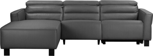 Reclinersofa med hjørne Loft24 Hjørnesofa Loft24 Carpari med elektrisk recliner Grå Venstrevendt Kunstskinn