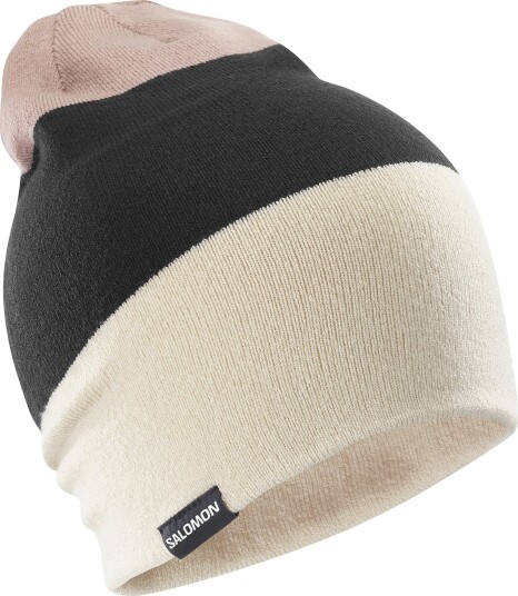 Salomon Flatspin Reversible Beanie Deep Black / Whisper White / Etherea OSFA