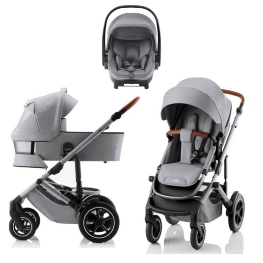 Komplett Barnevogn Britax Smile 5Z Frost Grey + Baby-Safe Core