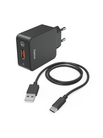 Hama 19.5W USB-C Mobillader med hurtiglading - Svart Hama 19.5W USB-C Mobillader med hurtiglading - Svart