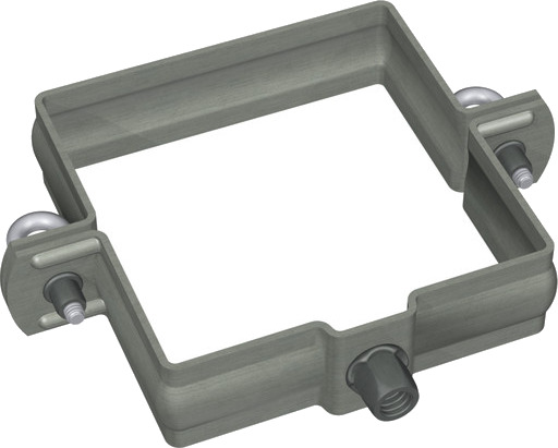 80 mm rørholder Rheinzink® firkantet prepatinert skifergrå 80 mm rørholder Rheinzink® firkantet prepatinert skifergrå