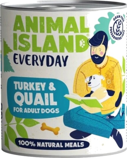 Animal Island Vaktel I Skål Våtfôr Til Hund 800 G