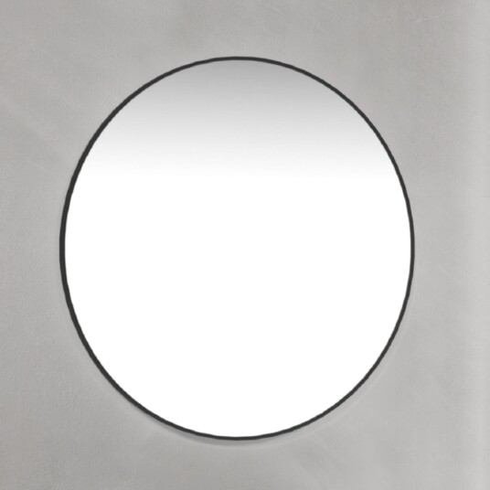 Macro Design Rundt Rammespeil Svart / 90cm