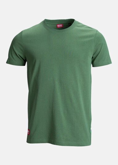 Huski Wear Striped Logo Tee Middle Green M T-Shirts