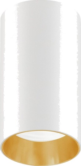 Maclean Taklampe Utenpå/Innfelt Rørarmatur Punktlys Rund Aluminium Gu10 55X100 Mm Hvit/Gull Mce458 W/G