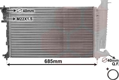 VAN WEZEL 40002141 Radiator motorkjøling VAN WEZEL 40002141 Radiator motorkjøling