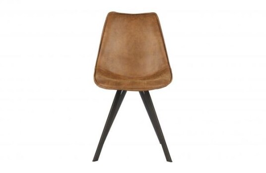 WOOOD Sett med 2 swen spisestol cognac