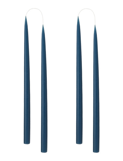 Kunstindustrien Hand Dipped Candles, 4 Pack - Blue - ONE SIZE