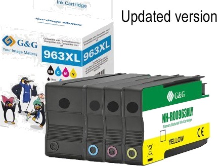 G&G 19403 XL BK/C/Y/M blekkpatroner 4 pk 58/25,8 ml
