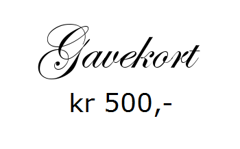 Gavekort pålydende kr 500