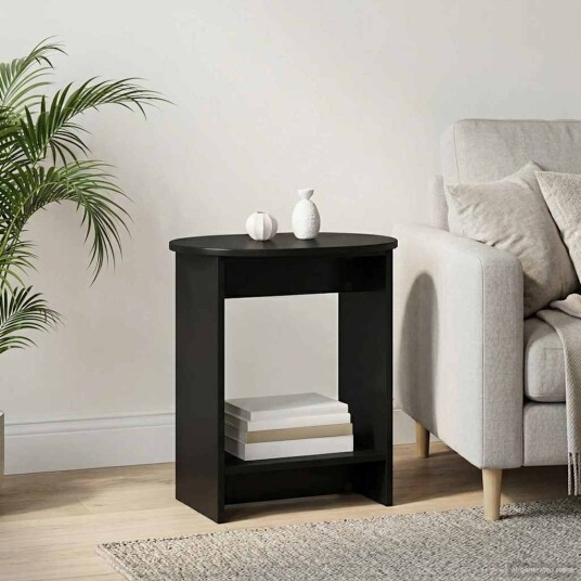 vidaXL Sidetabell Svart 50 x 39,5 x 55 cm Konstruert tre