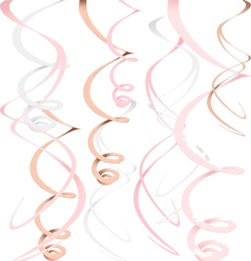 Riethmüller Swirls Roségull Blush Takdekorasjon 12-pakning 670851