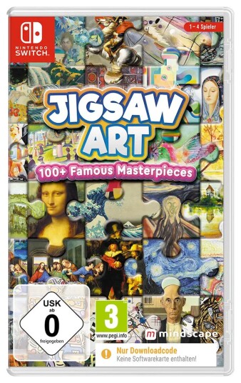 Jigsaw Art 100+ Kjente Mesterverk DEMulti Spillkode i eske Nintendo Switch