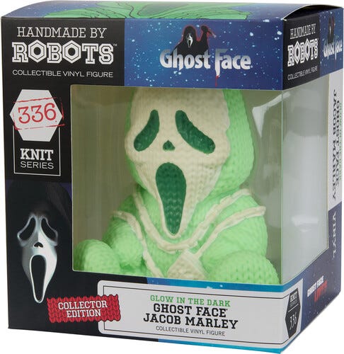 Handmade by Robots  Ghost Face: Jacob Marley #336 Green Glow in the Dark