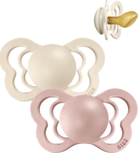 BIBS-smokk Couture Ivory / Blush Latex 6-36 mnd, 2 stk.