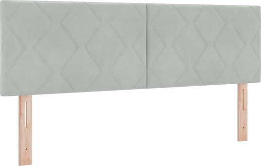 Box Spring Seng med Madrass Lysegrå 140x200 cm Fløyel Box Spring Seng med Madrass Lysegrå 140x200 cm Fløyel