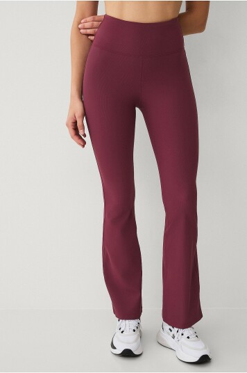Ellos Studio Treningstights Flare Structure Tights Rød